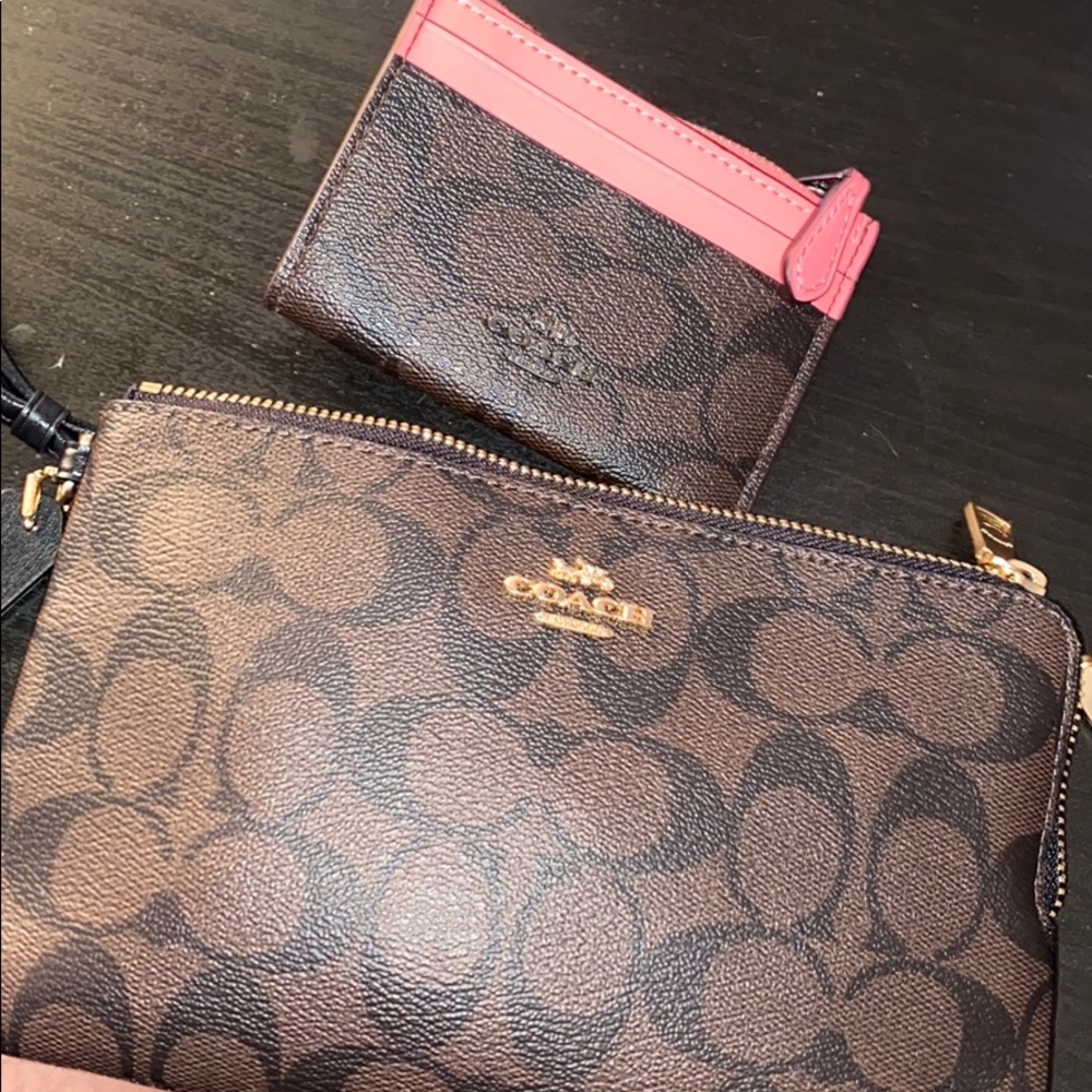 Brand new Coach wristlet and coin purse